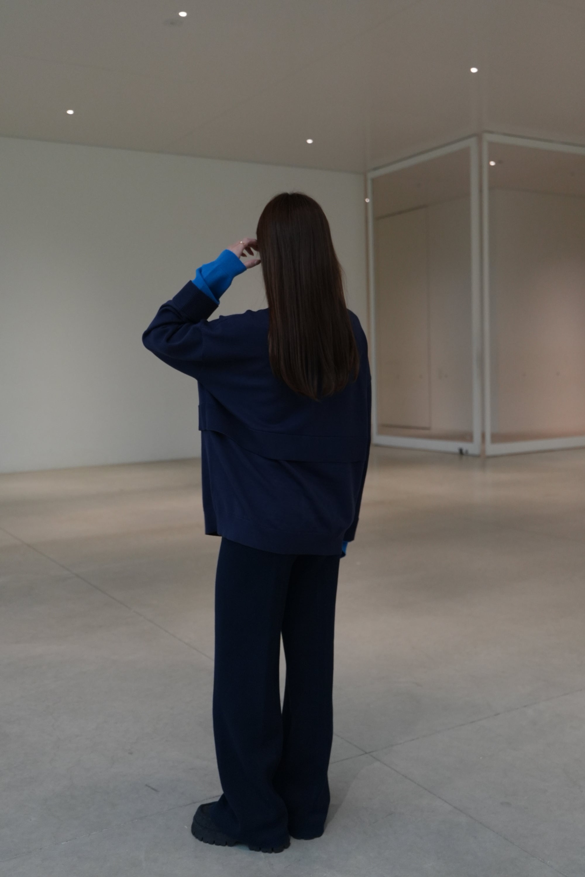 BICOLOR KNIT CARDIGAN