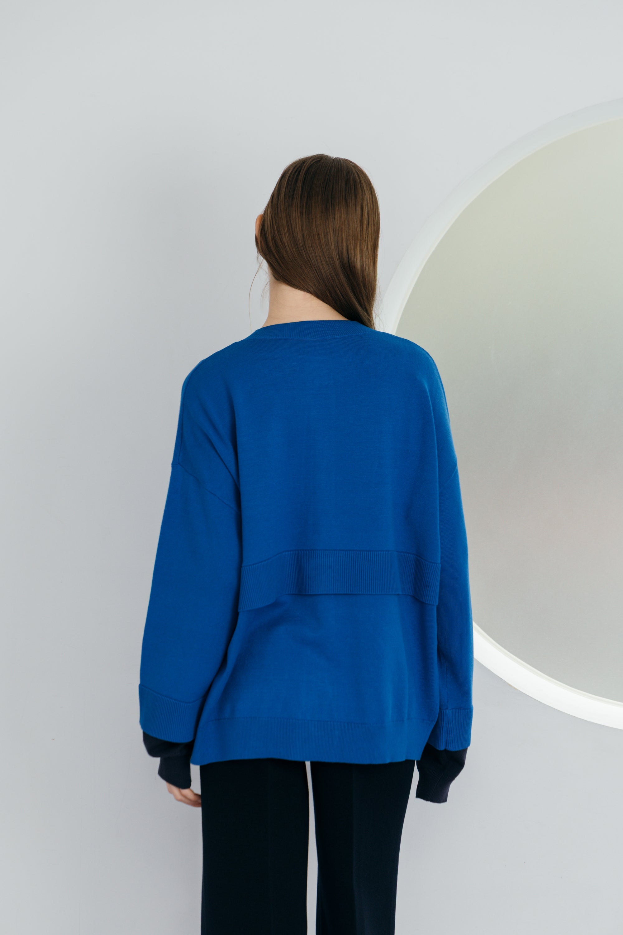 BICOLOR KNIT CARDIGAN