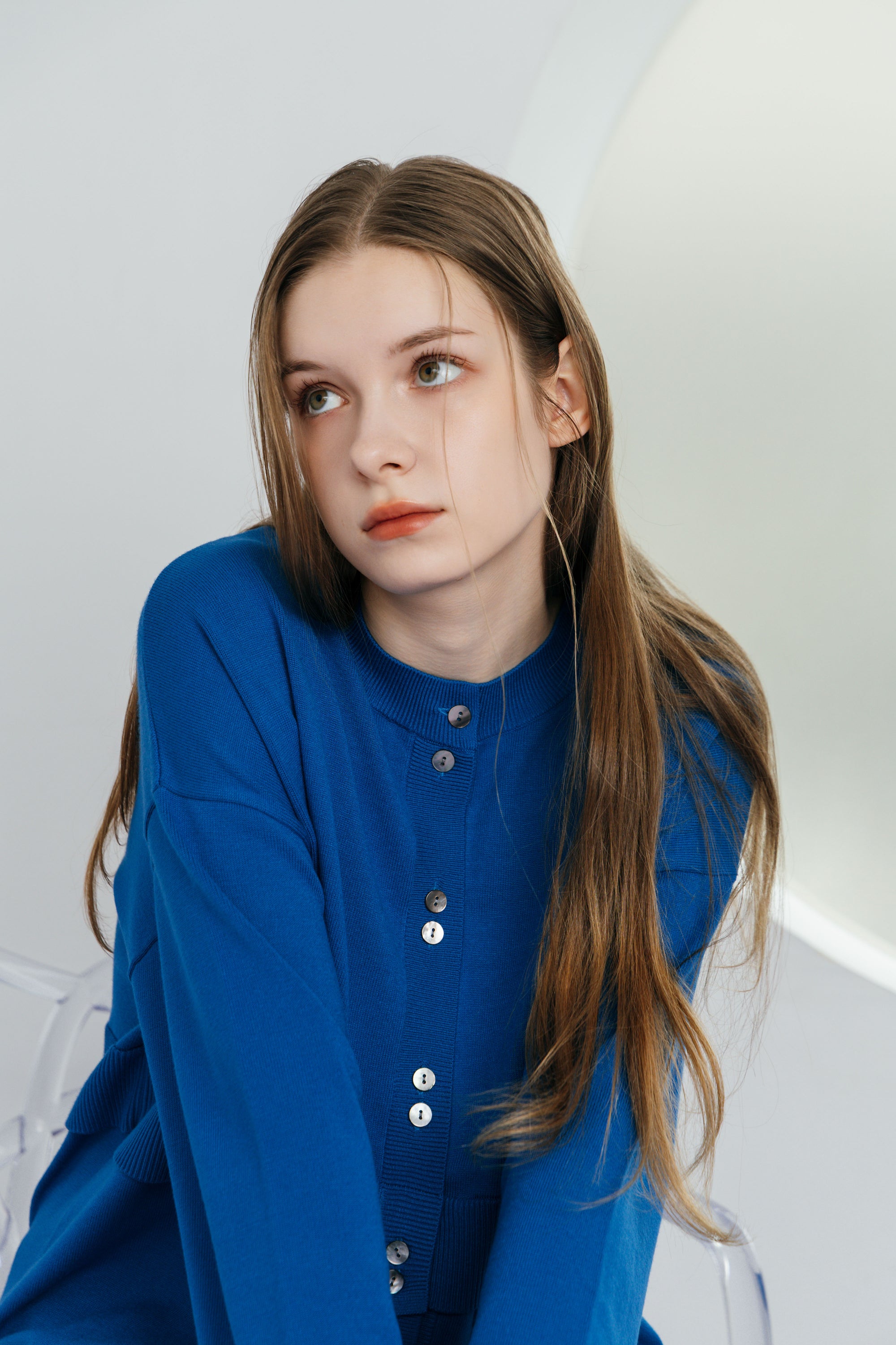 BICOLOR KNIT CARDIGAN