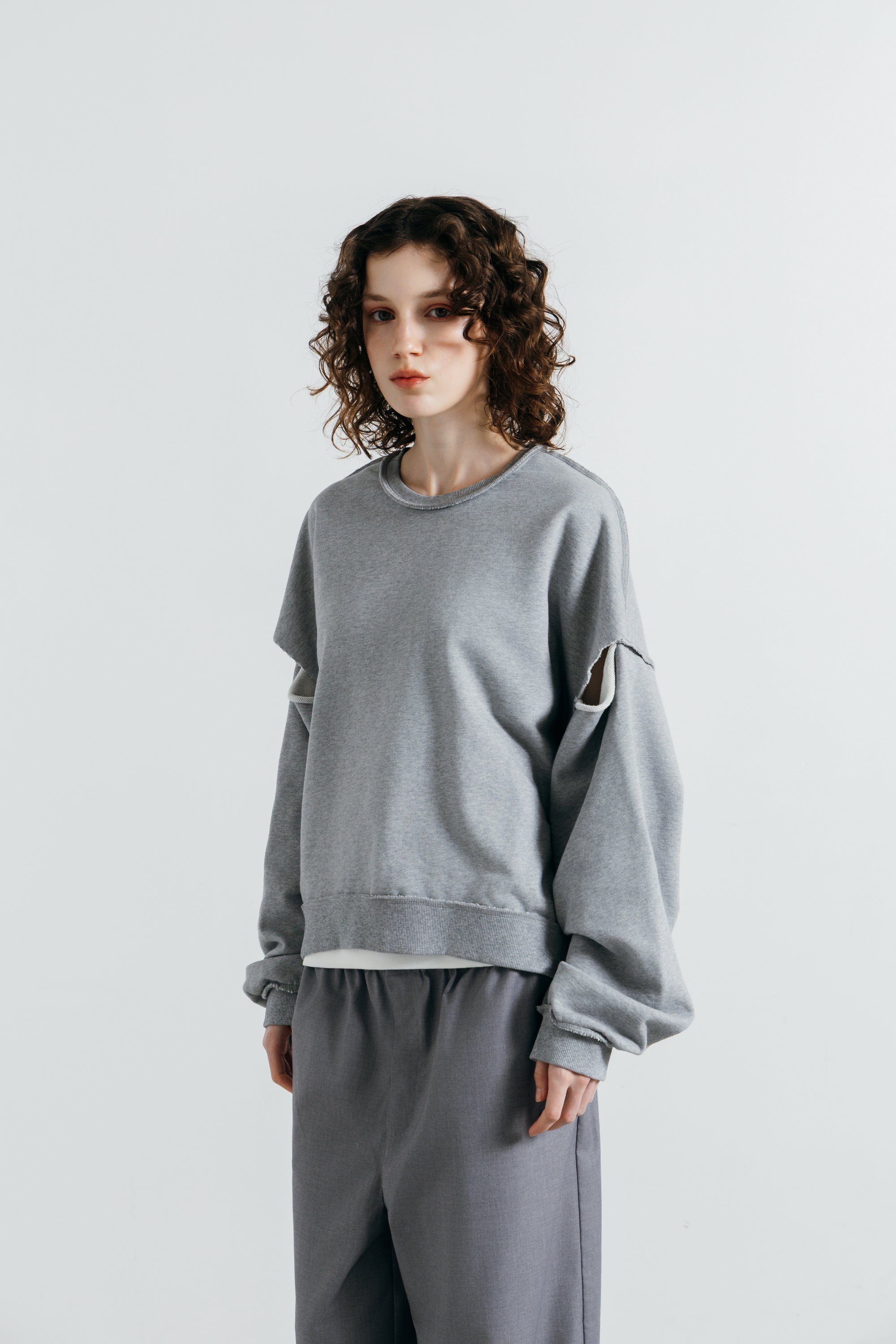 SLIT SLEEVE PULLOVER