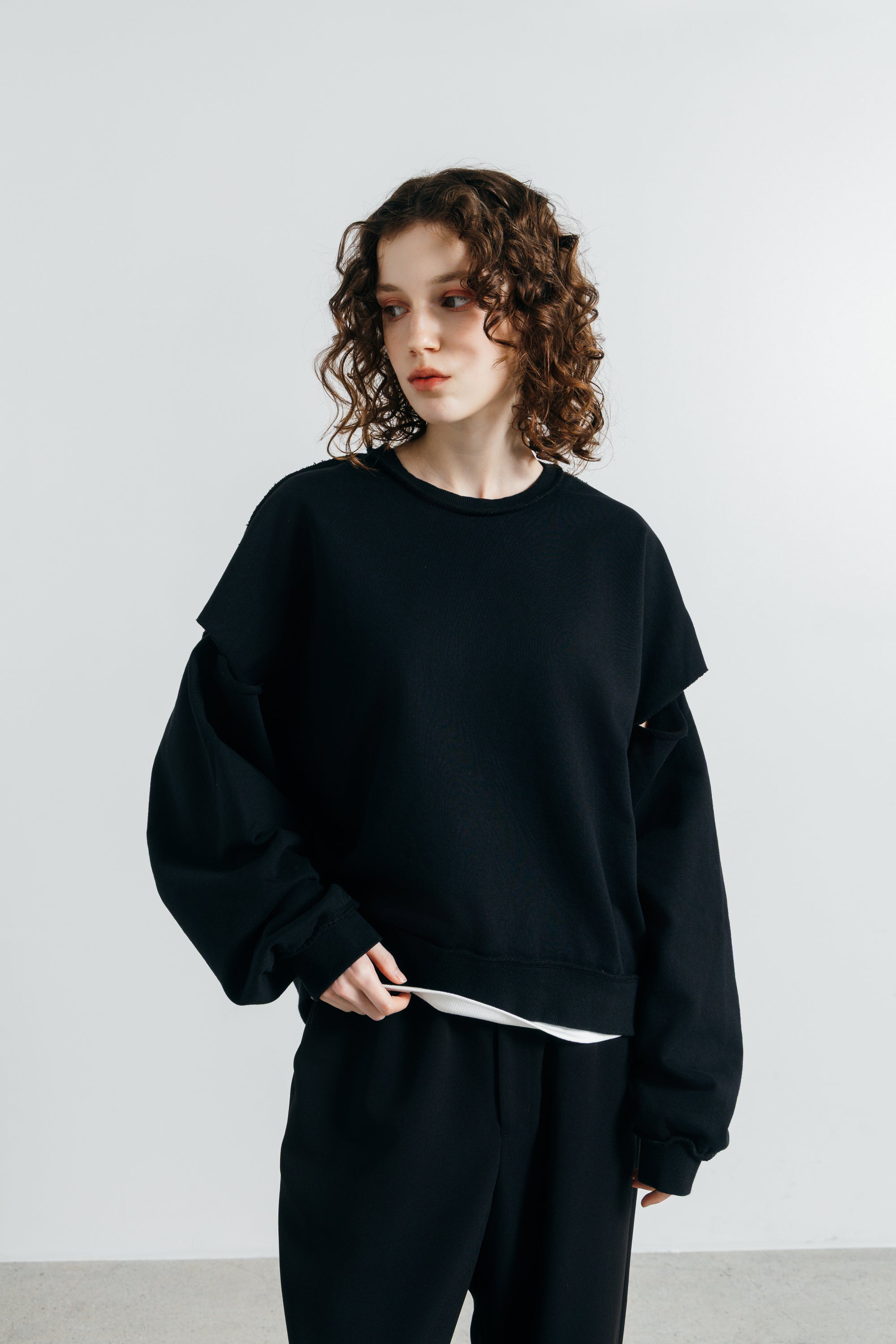 SLIT SLEEVE PULLOVER