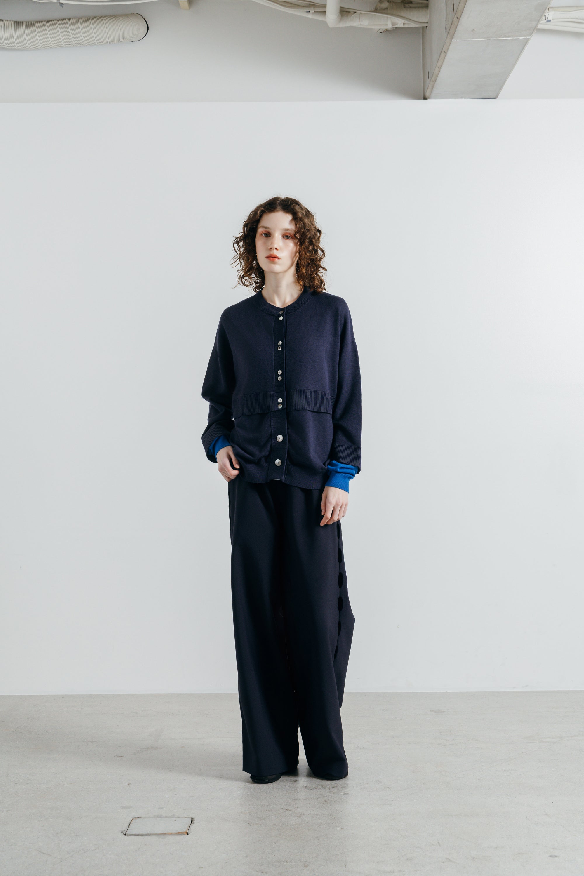 BICOLOR KNIT CARDIGAN