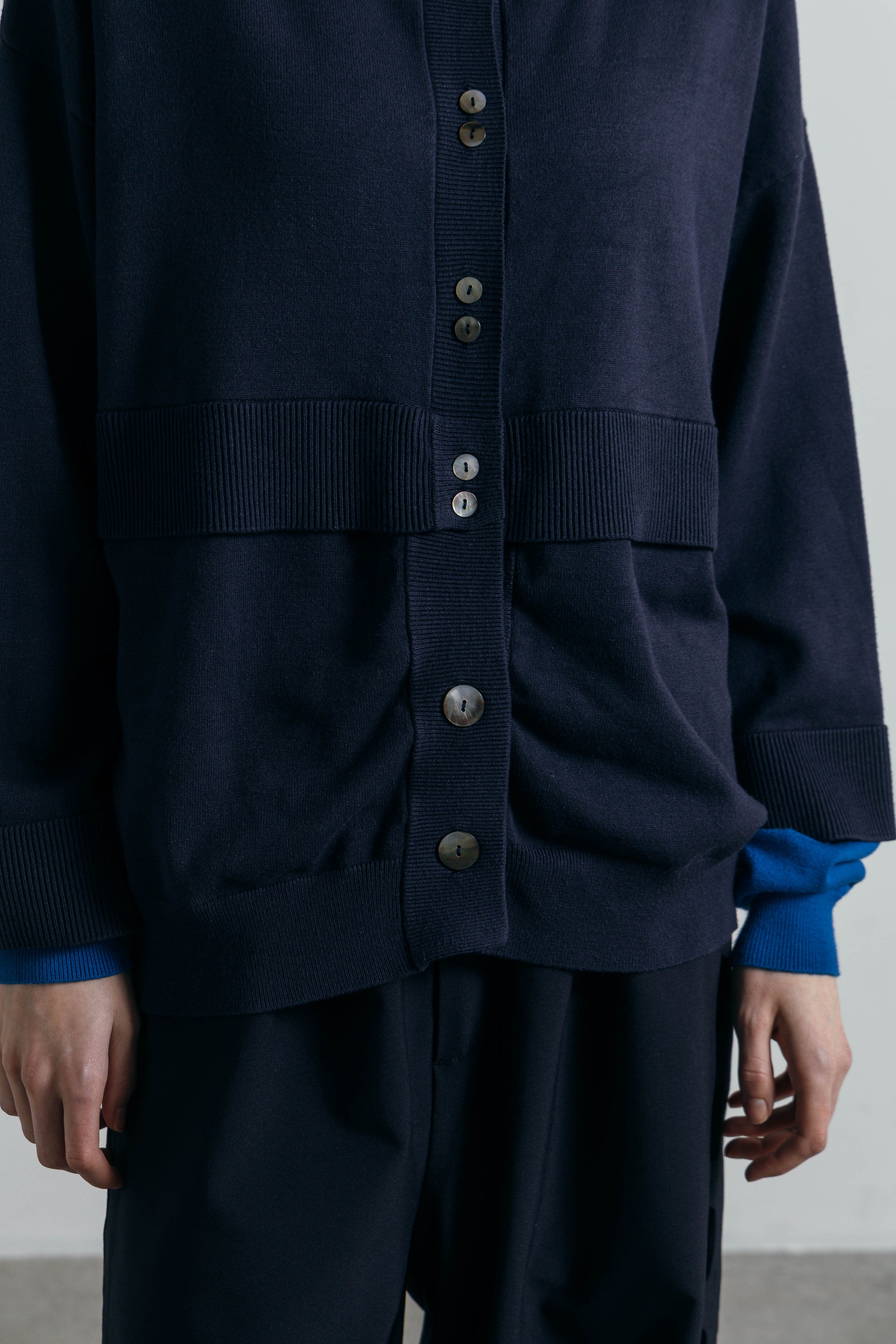 BICOLOR KNIT CARDIGAN
