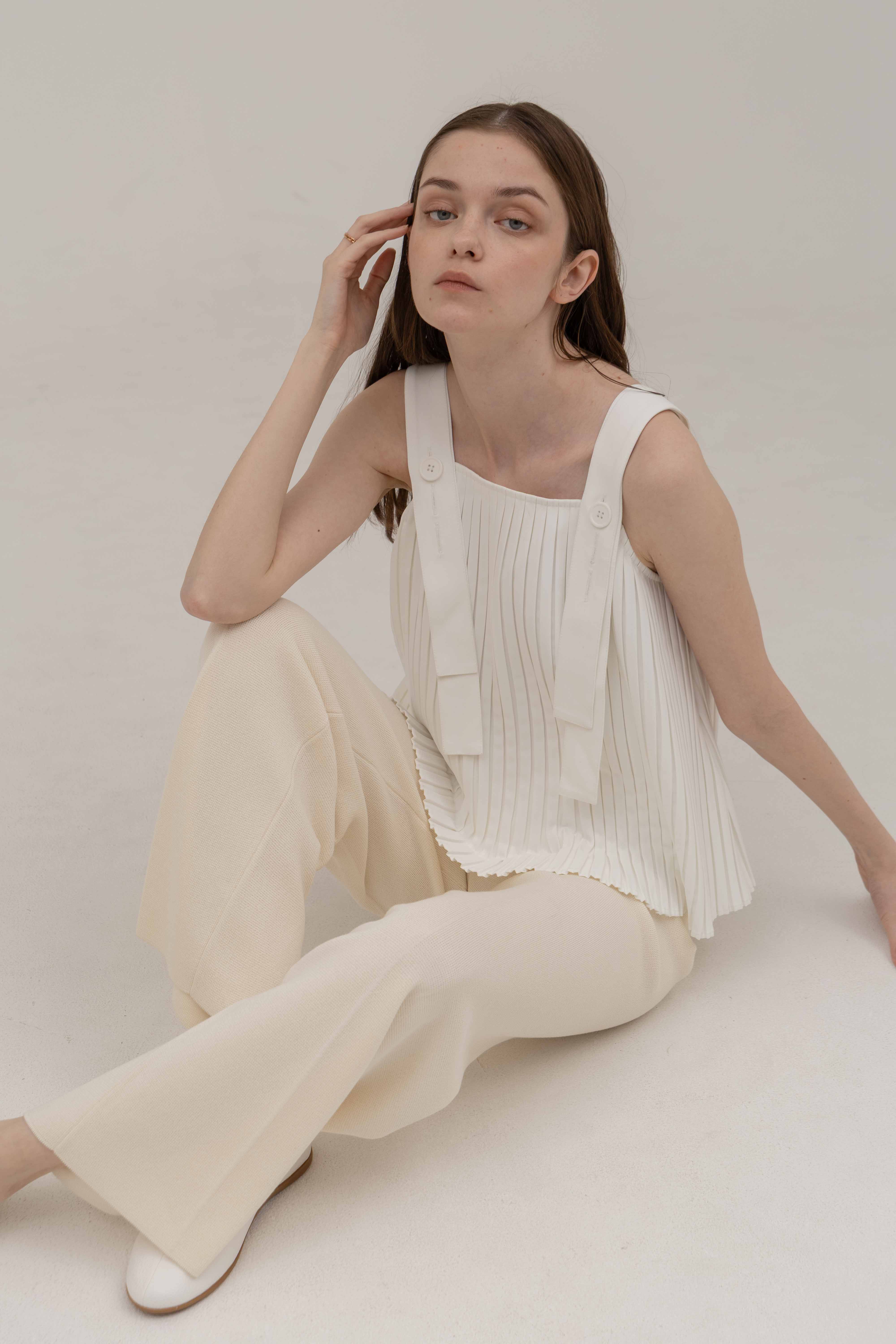 トップス UNOF PLEATS TANK TOP PLEATS TANK TOP – UNOF