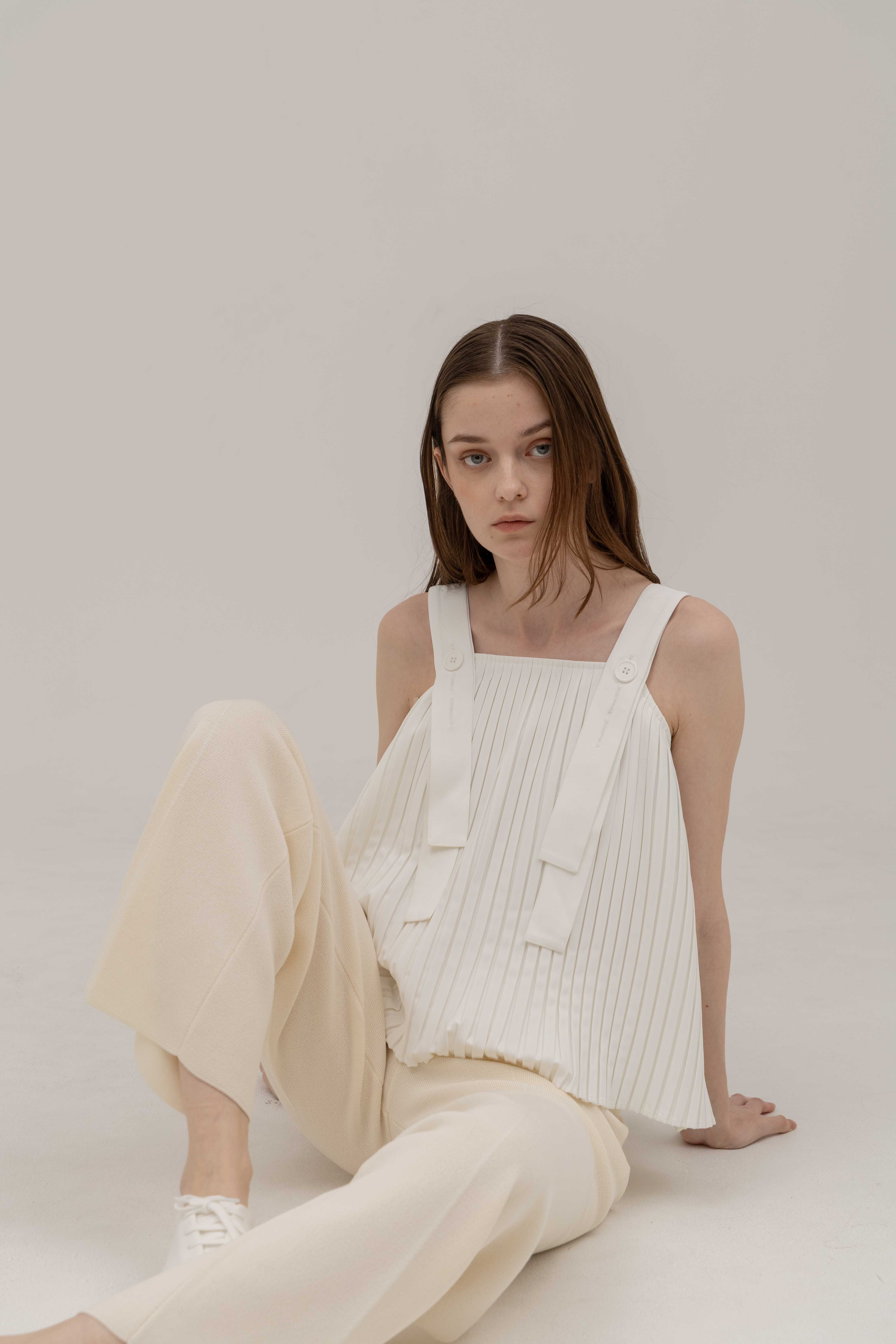 トップス UNOF PLEATS TANK TOP PLEATS TANK TOP – UNOF
