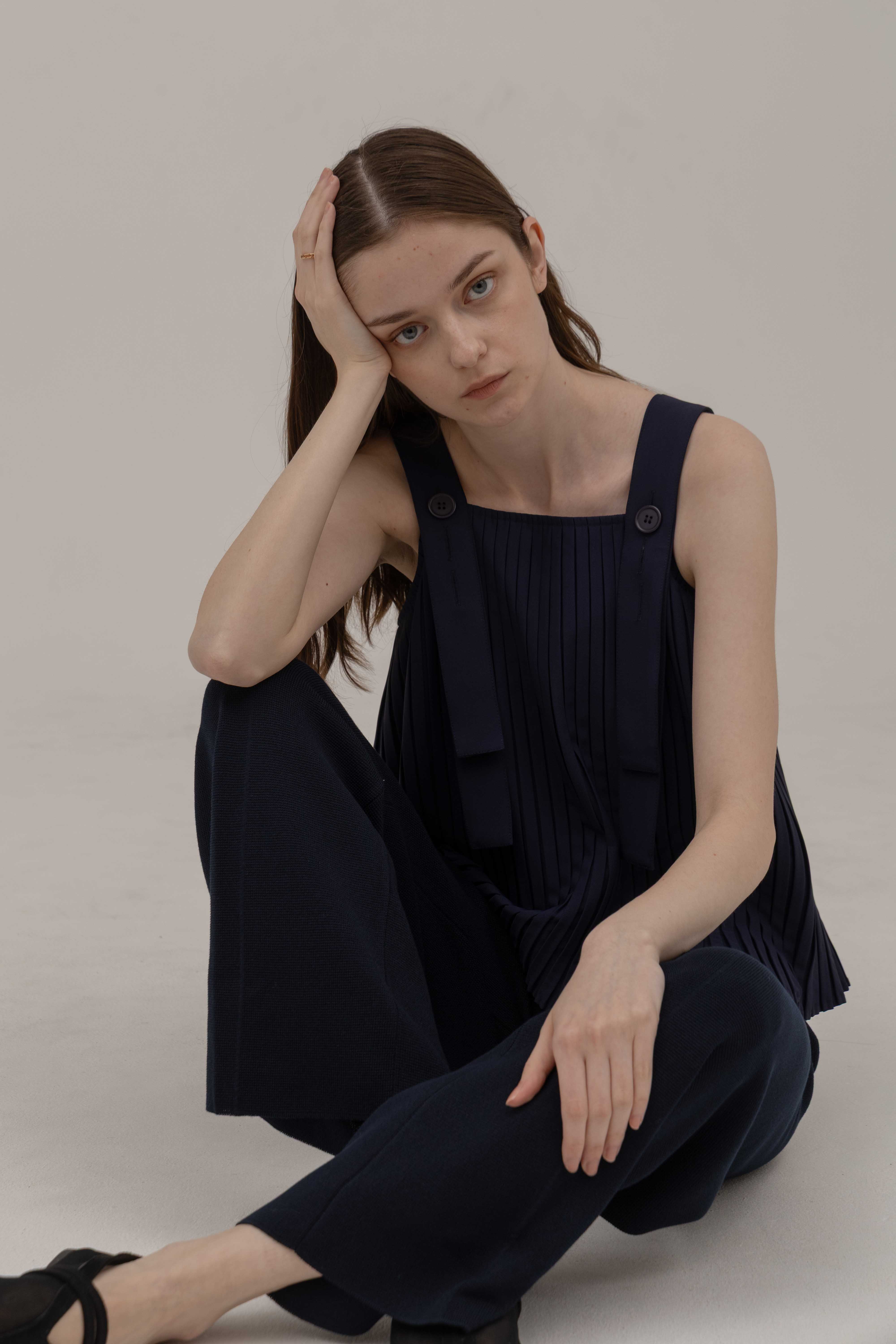 unof プリーツタンクトップ PLEATS TANK TOP – UNOF