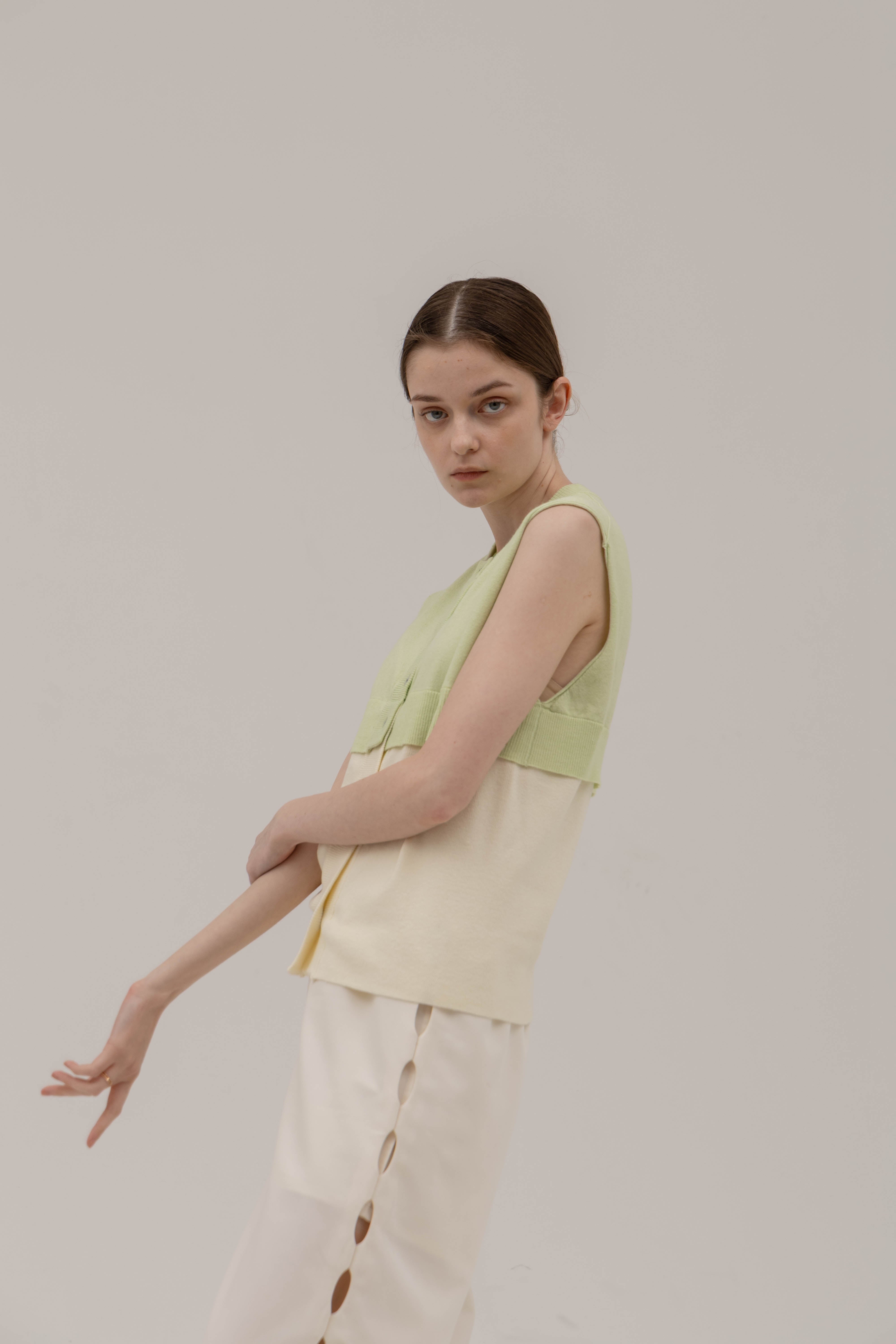 トップス BICOLOR TANK TOP UNOF BICOLOR TANK TOP – UNOF