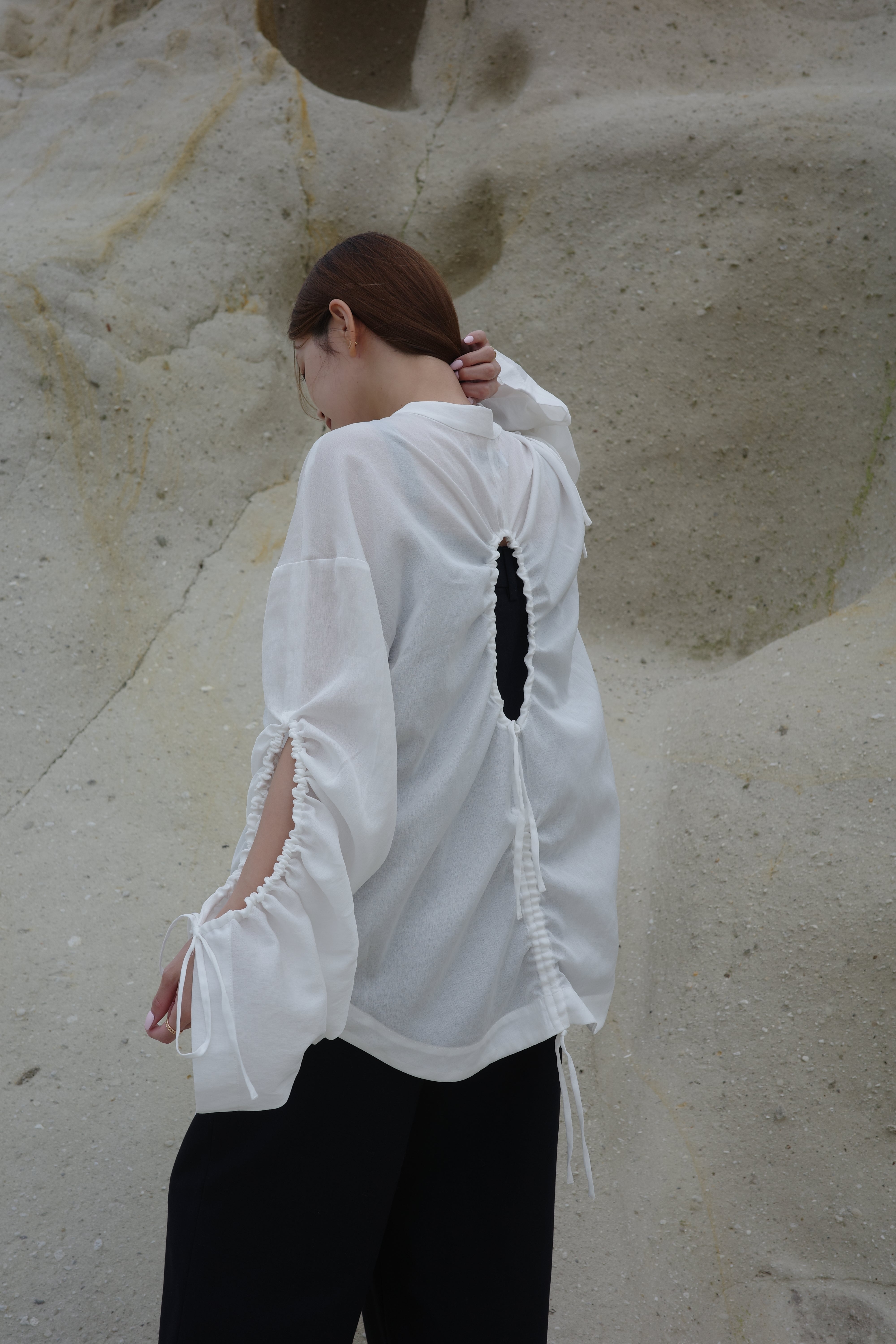 トップス UNOF VEIL SHEER SHIRT VEIL SHEER SHIRT – UNOF